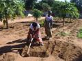 Mujeres trabajando en el campo en Mozambique
