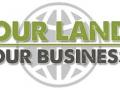 Logotipo de la campaña Our Land Our Business