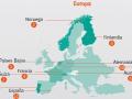 Mapra de Europa con el ranking de seguridad alimentaria de los países 
