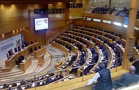 Imagen del hemicilo del Senado de España, en el que se desarrolló la CUmbre Parlamentaria Mundial contra el Hambre y la Malnutrición