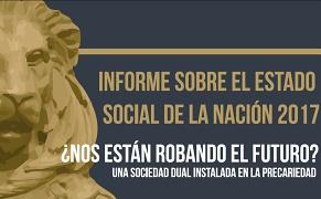 Detalle de la portada del informe sobre el estado social de la nación 2017