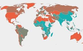 Mapa de prevalencia de la obesidad en el mundo