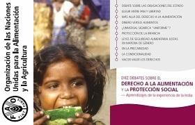 Imagen de la publicación de presentación de la colección de diez debates sobre el derecho a la alimentación y la protección social