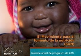 Detalle de la portada del informe 2017 del movimiento Scaling Up Nutrition