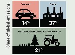 Gráfico sobre porcentajes de emisiones de gases de efecto invernadero