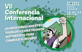 Cartel de la VII Conferencia Internacional de la Vía Campesina