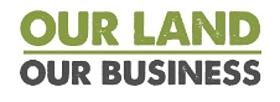 logo de la campaña our land our business