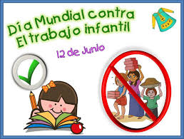 Cartel del día mundial contra el trabajo infantil