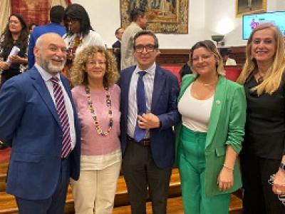 Representantes del Observatorio junto con organizadores del encuentro