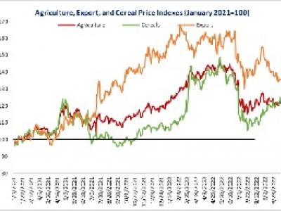Gráfico de evolución de los precios de los cereales